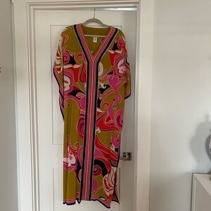 Trina Turk Olive and Pink Dress